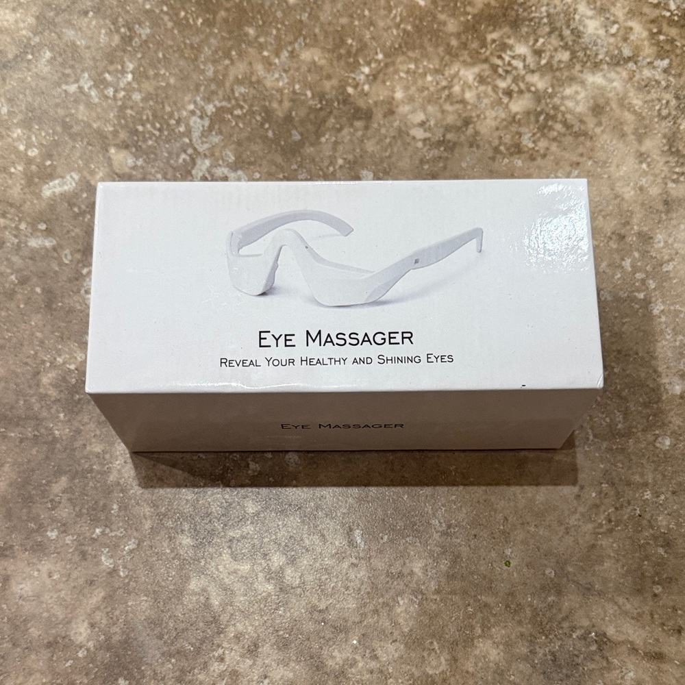 White Eye Massager Glasses - Portable Eye Therapy